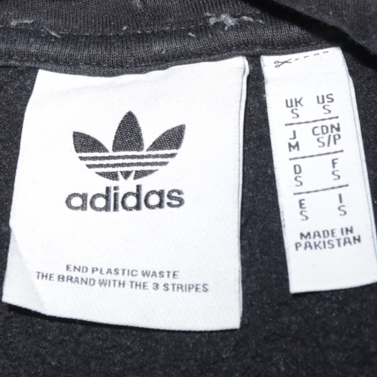 Mens UK Size S adidas Black Pullover Hoodie