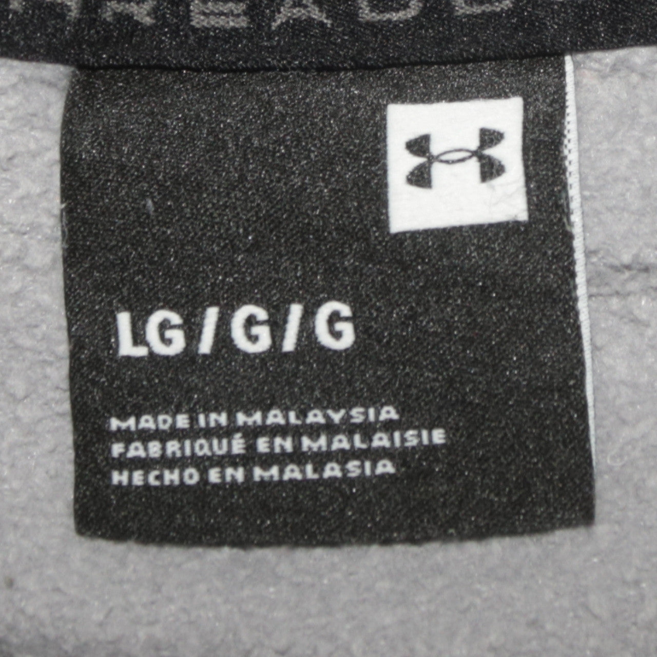 Mens UK Size L Under armour Beige 1/2 Zip Hoodie