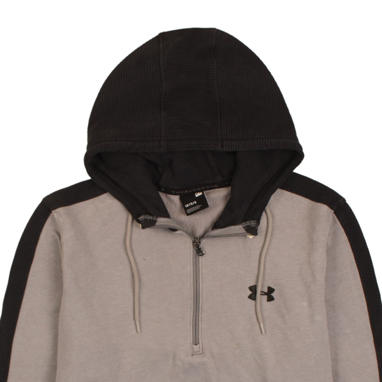 Mens UK Size L Under armour Beige 1/2 Zip Hoodie