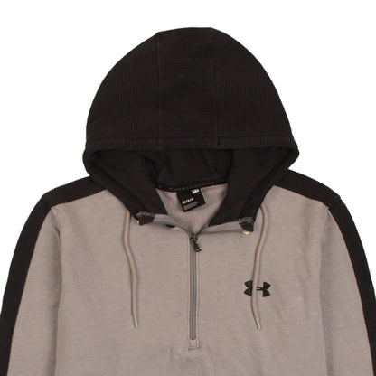 Mens UK Size L Under armour Beige 1/2 Zip Hoodie