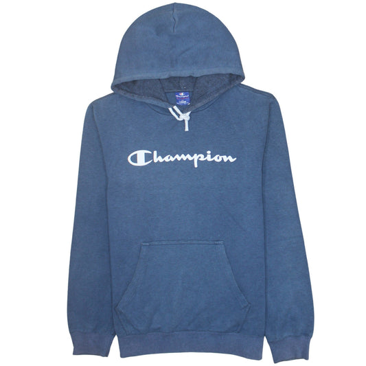 Mens UK Size L Champion Blue Pullover Hoodie