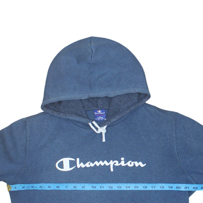 Mens UK Size L Champion Blue Pullover Hoodie