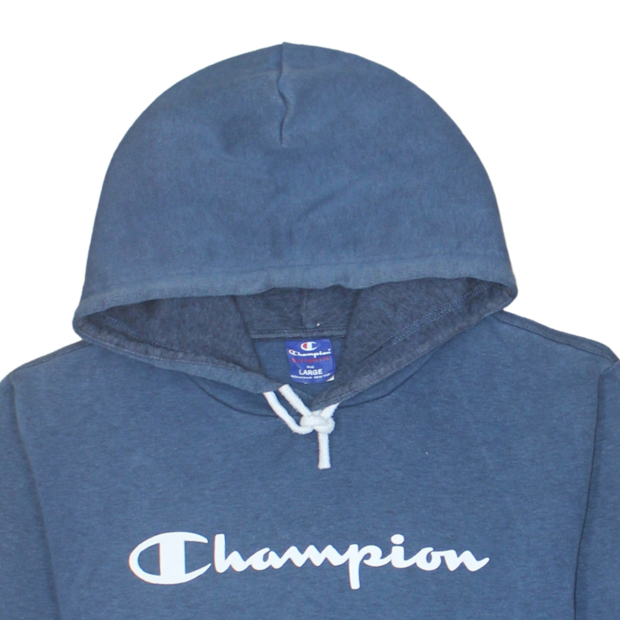 Mens UK Size L Champion Blue Pullover Hoodie