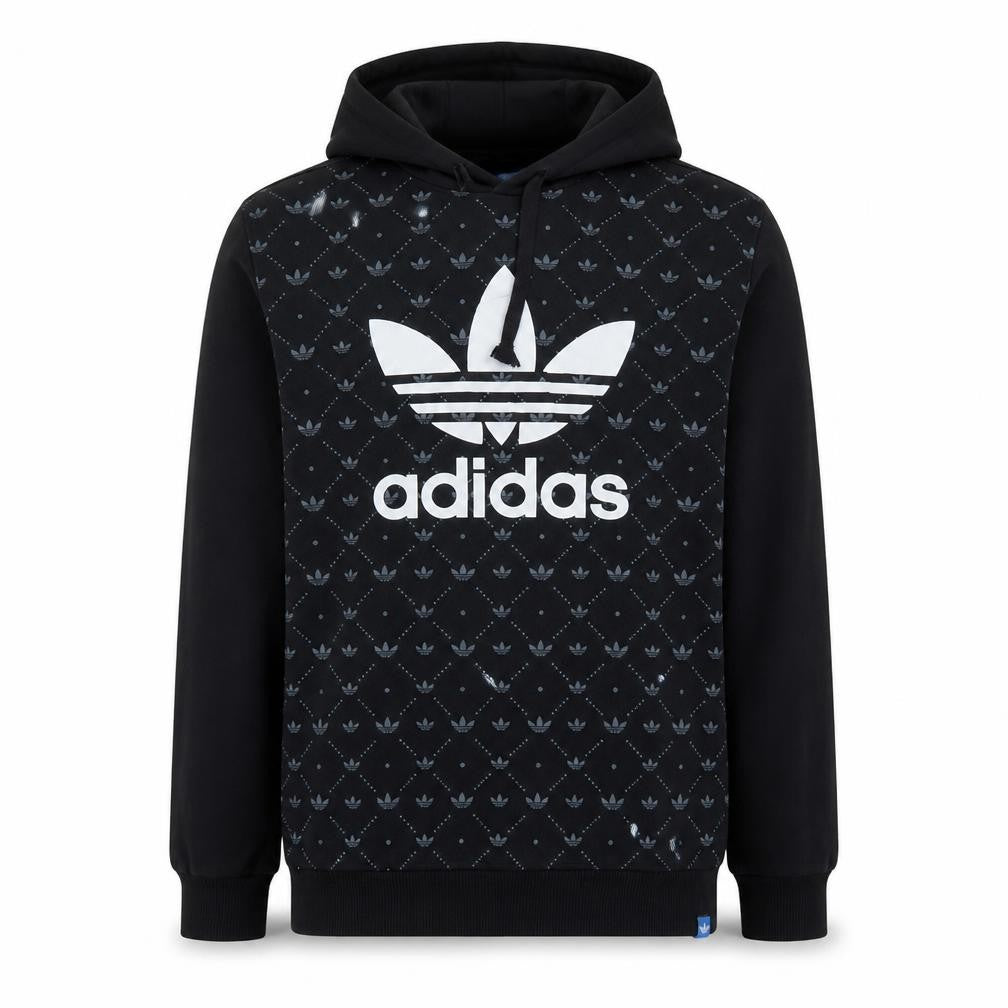 Mens UK Size M adidas Black Pullover Hoodie
