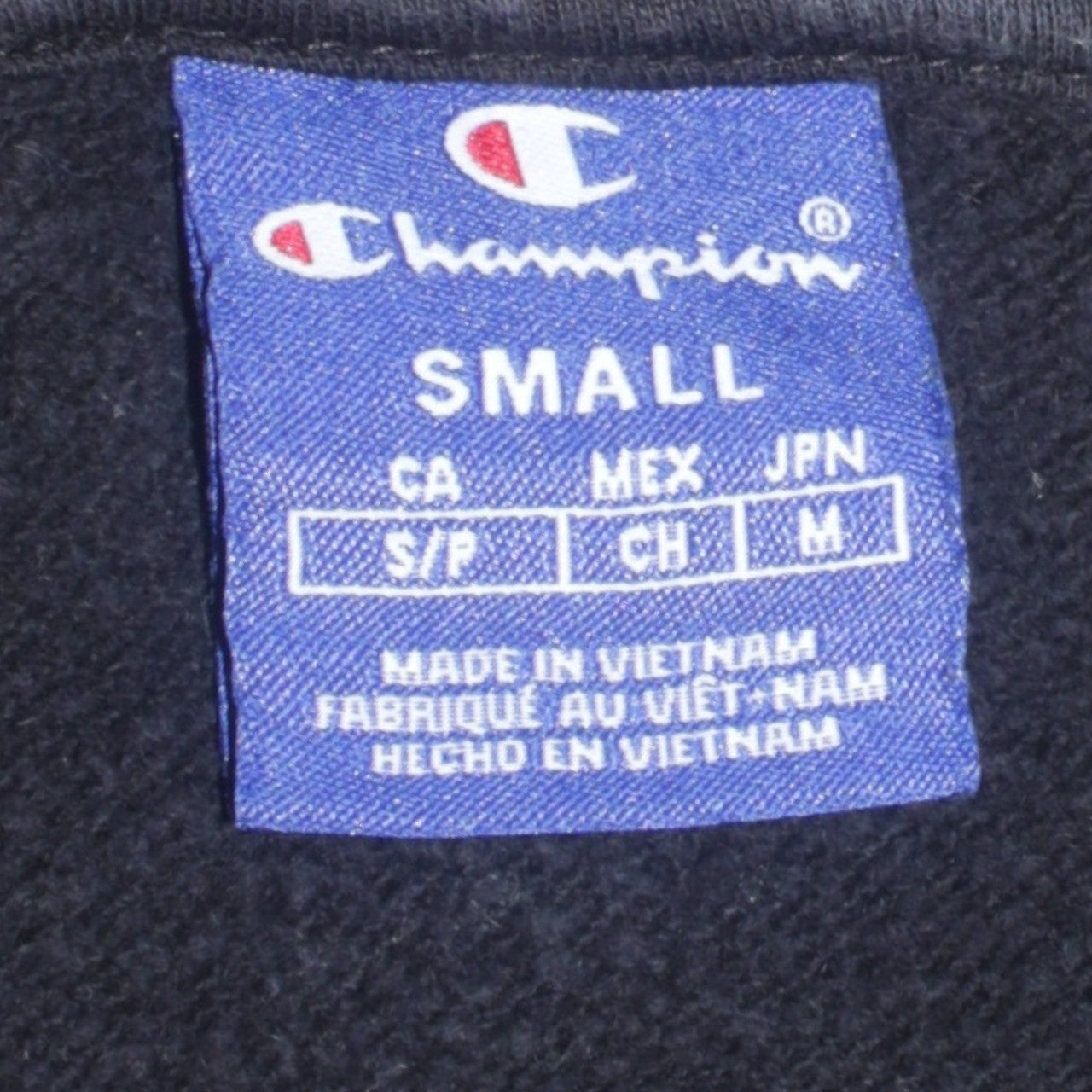 Mens UK Size S Champion Black Pullover Hoodie