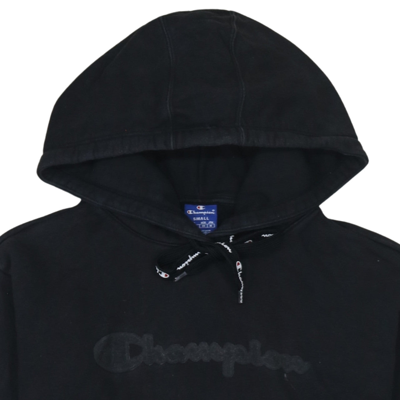Mens UK Size S Champion Black Pullover Hoodie