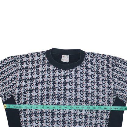 Mens UK Size M Champion Blue Pullover Sweatshirt