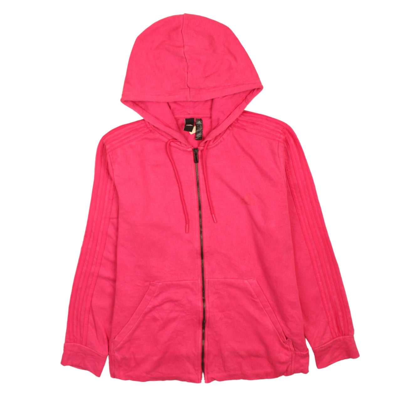 Womens UK Size 16-18 adidas Pink Full Zip Hoodie