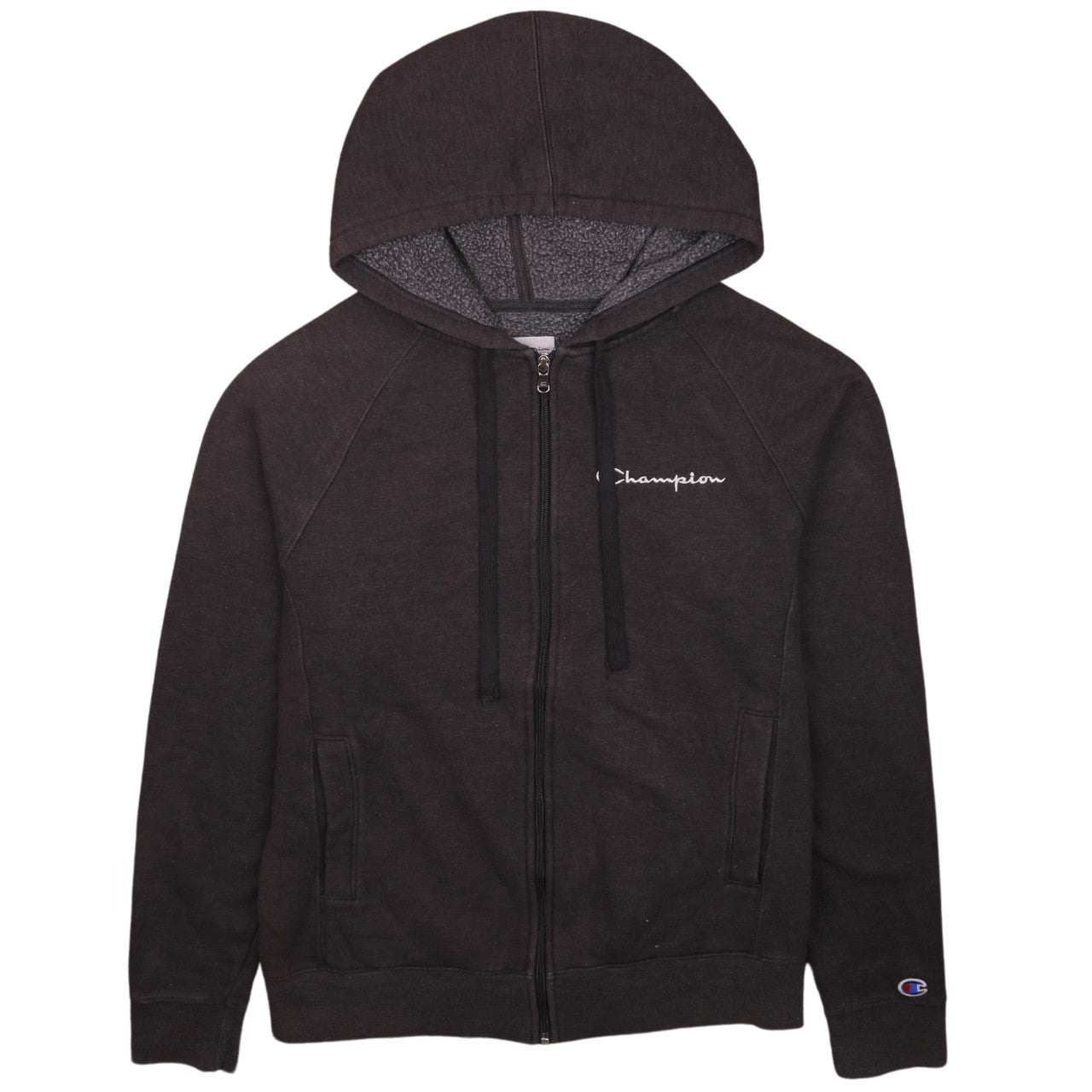 Mens UK Size S Champion Black Full Zip Hoodie