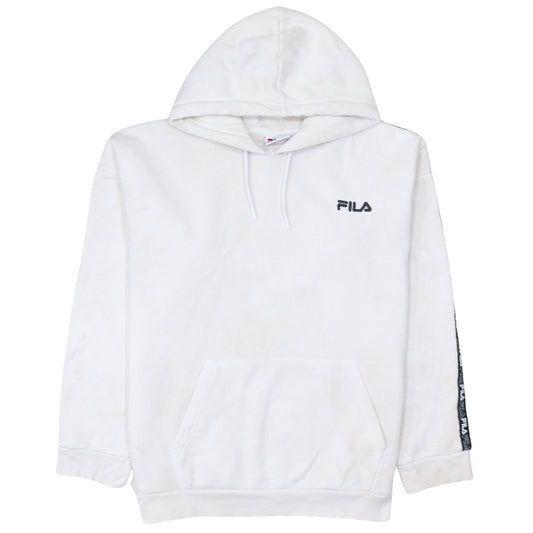 Womens UK Size L FILA White Pullover Hoodie