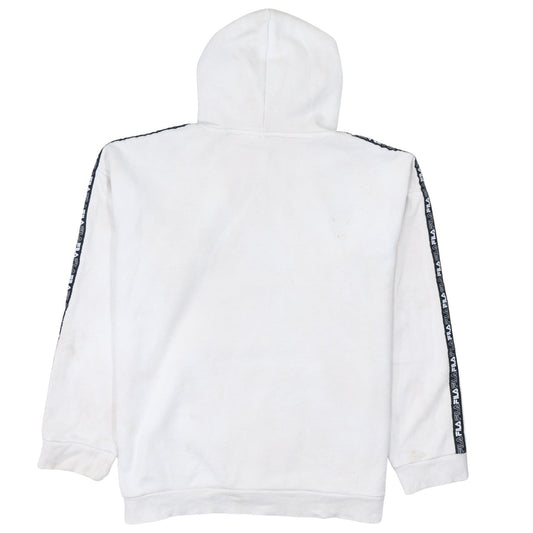 Womens UK Size L FILA White Pullover Hoodie