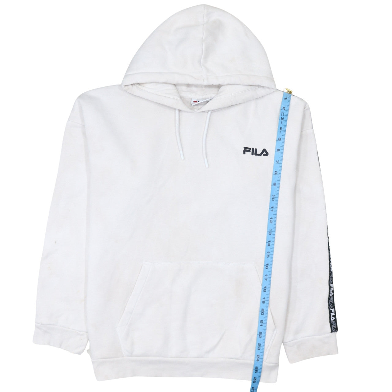 Womens UK Size L FILA White Pullover Hoodie