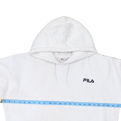 Womens UK Size L FILA White Pullover Hoodie