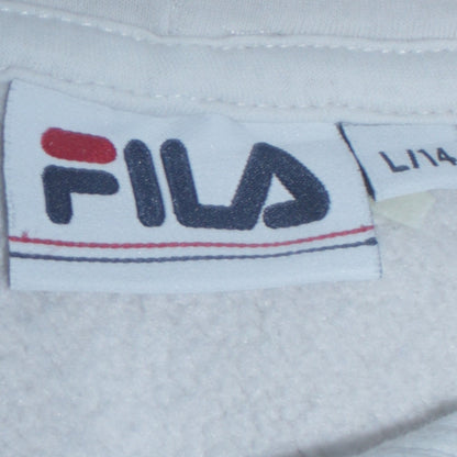 Womens UK Size L FILA White Pullover Hoodie