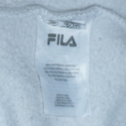 Womens UK Size L FILA White Pullover Hoodie