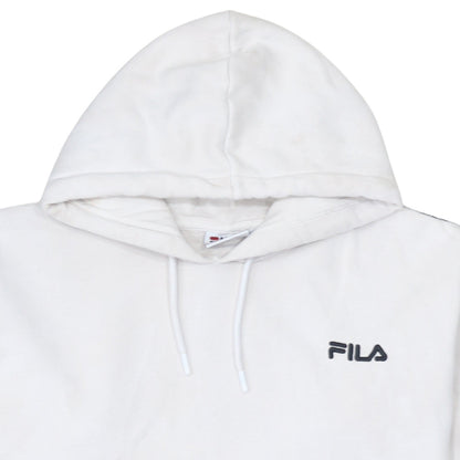 Womens UK Size L FILA White Pullover Hoodie