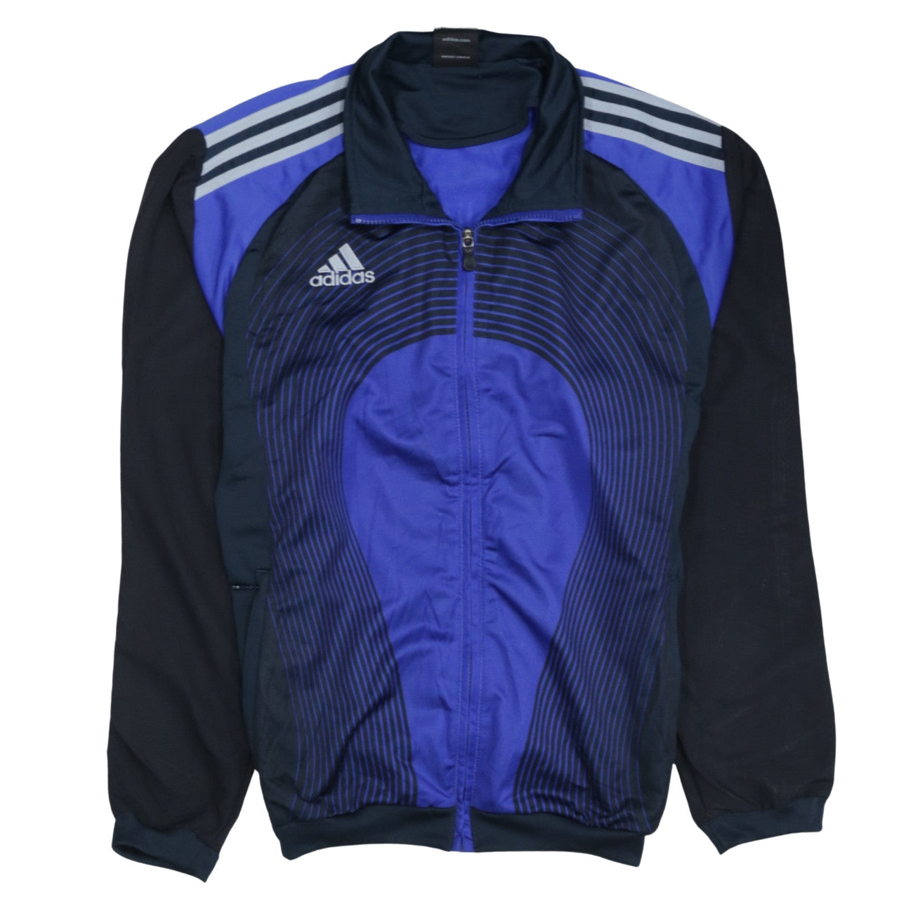 Mens UK Size L adidas Blue Full Zip Sweatshirt