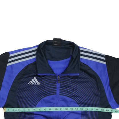 Mens UK Size L adidas Blue Full Zip Sweatshirt