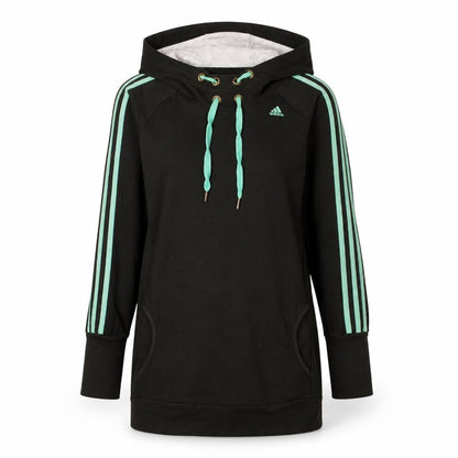 Womens UK Size 10 adidas Black Tunic Hoodie