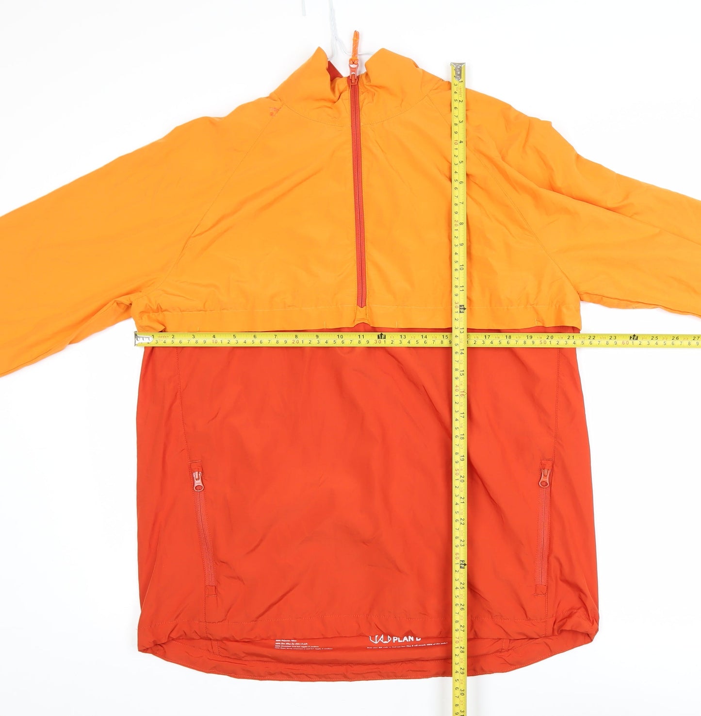 Mens UK Size L BAM Orange Windbreaker Coat