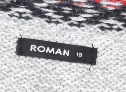 Womens UK Size 18 Roman Grey Pullover Jumper