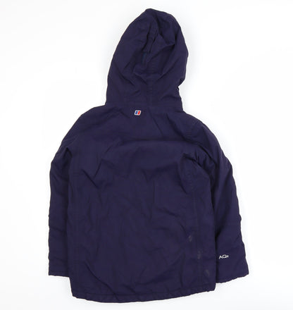 Berghaus Boys Blue Hooded Waterproof Parka Coat 9-10 Years
