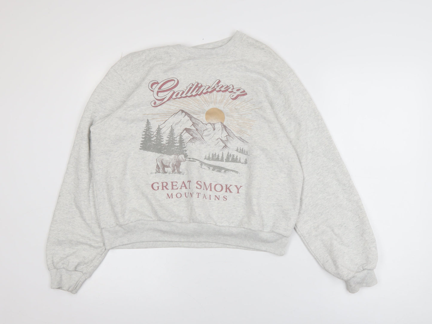 Womens UK Size 2XS Hollister Grey Pullover Sweatshirt