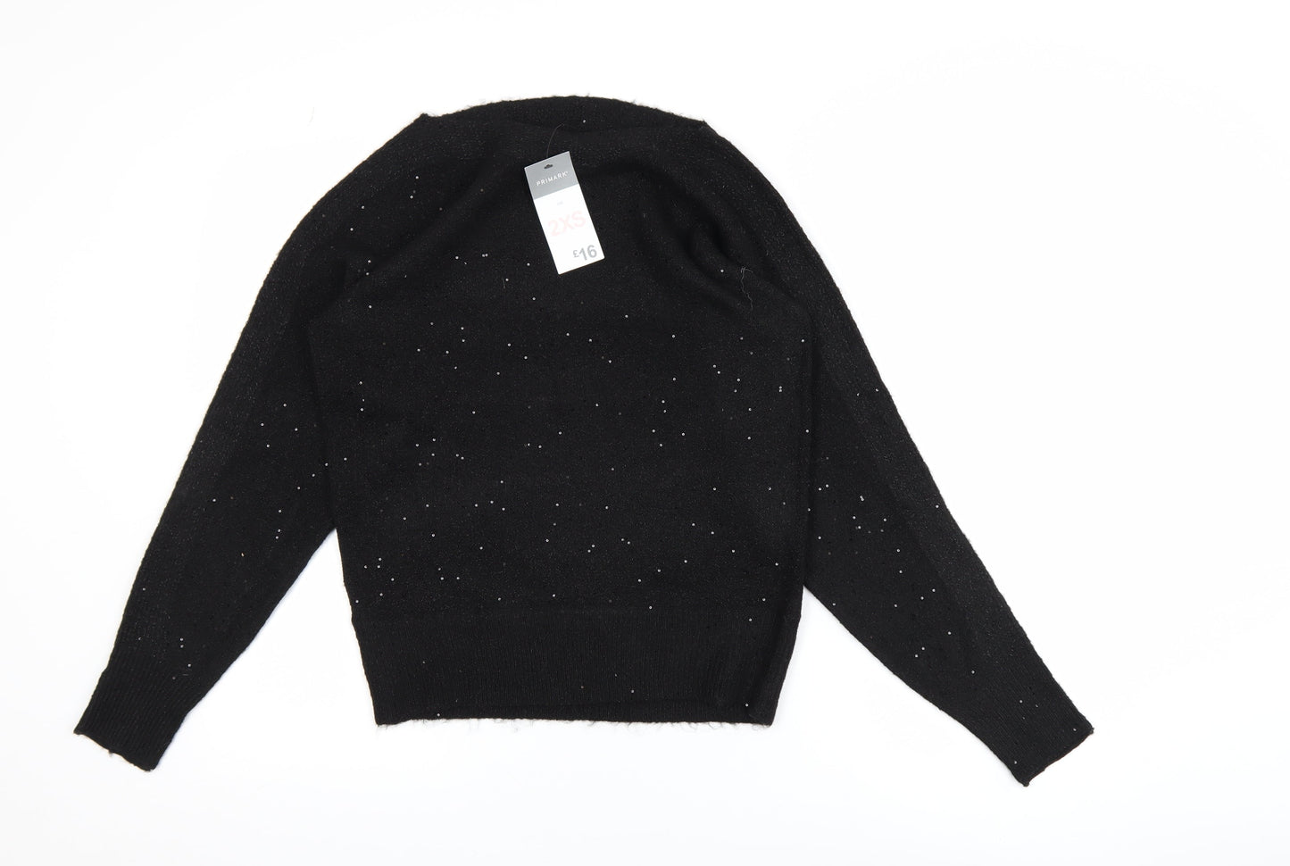 Womens UK Size 2XS Primark Black Pullover Jumper