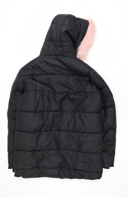 Girls UK Size 15 Years Hype Black Puffer Jacket