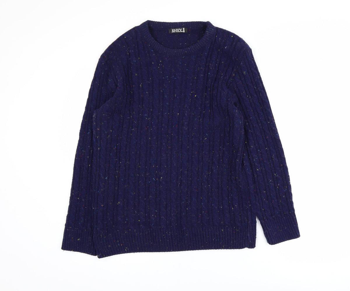 Mens UK Size L ENVY I Blue Pullover Jumper