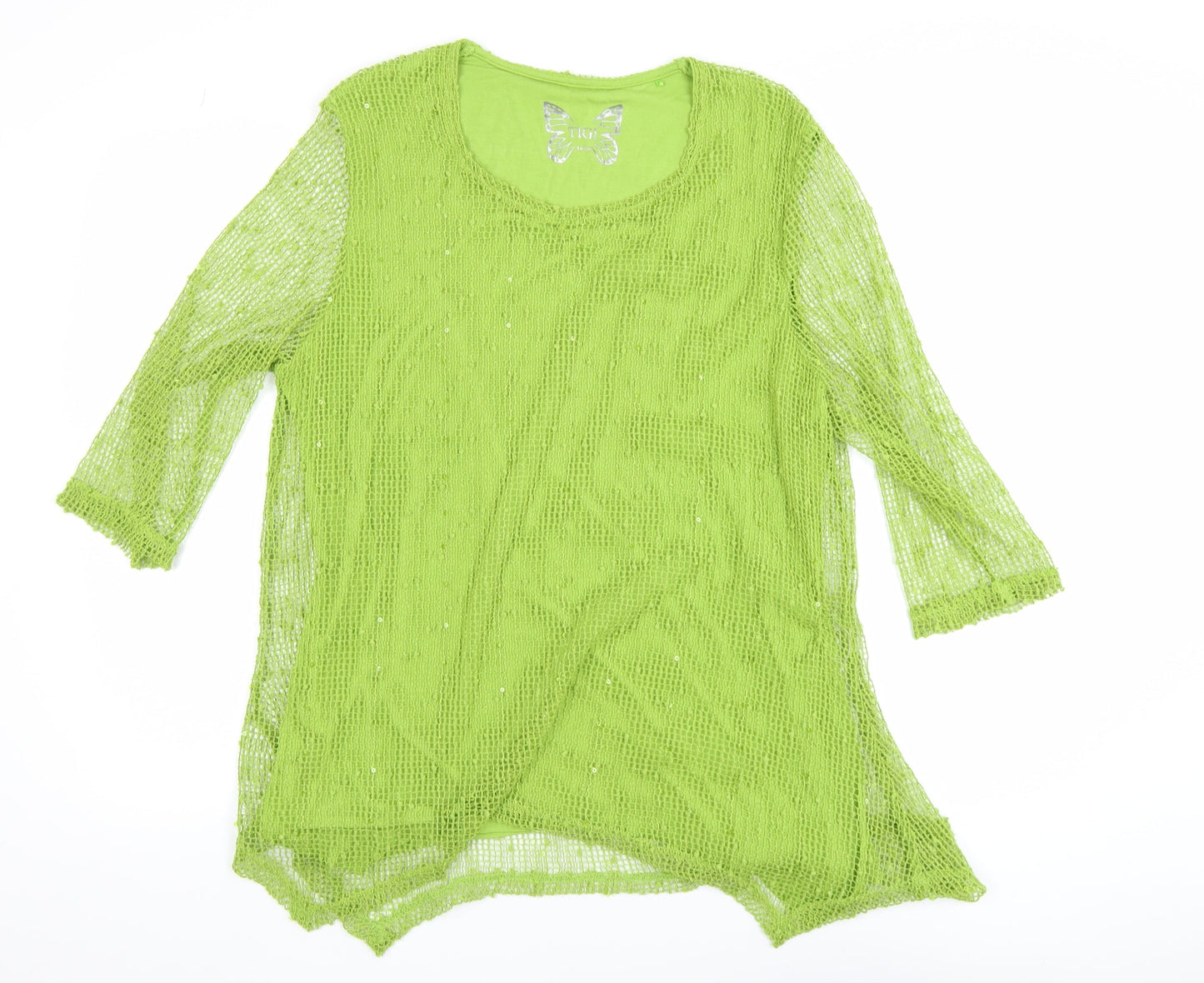 Womens UK Size 14 Tigi Green Tunic Blouse