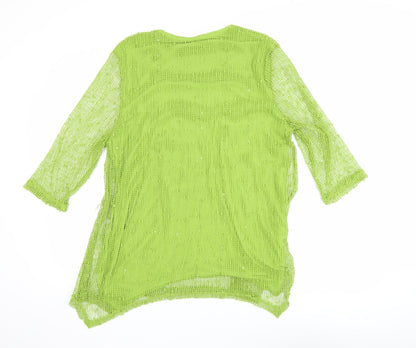 Womens UK Size 14 Tigi Green Tunic Blouse