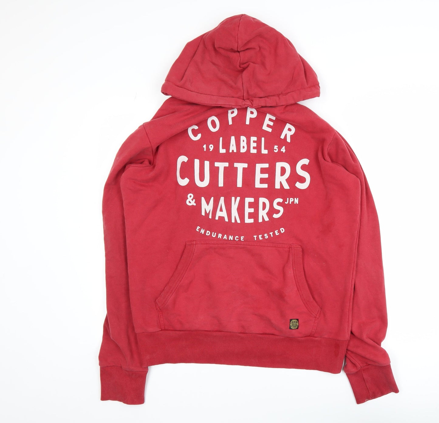 Mens UK Size L Superdry Red Pullover Hoodie