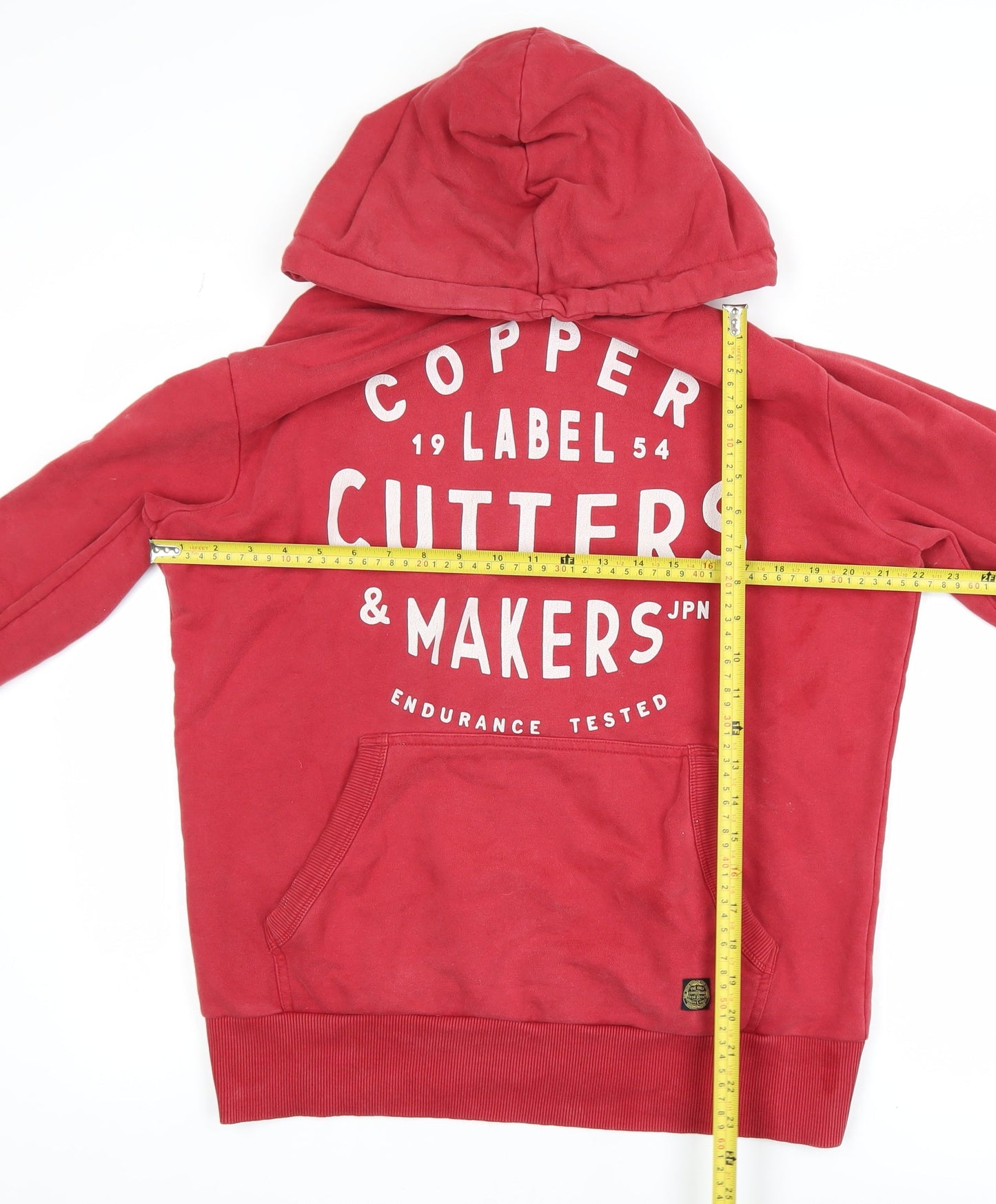Mens UK Size L Superdry Red Pullover Hoodie