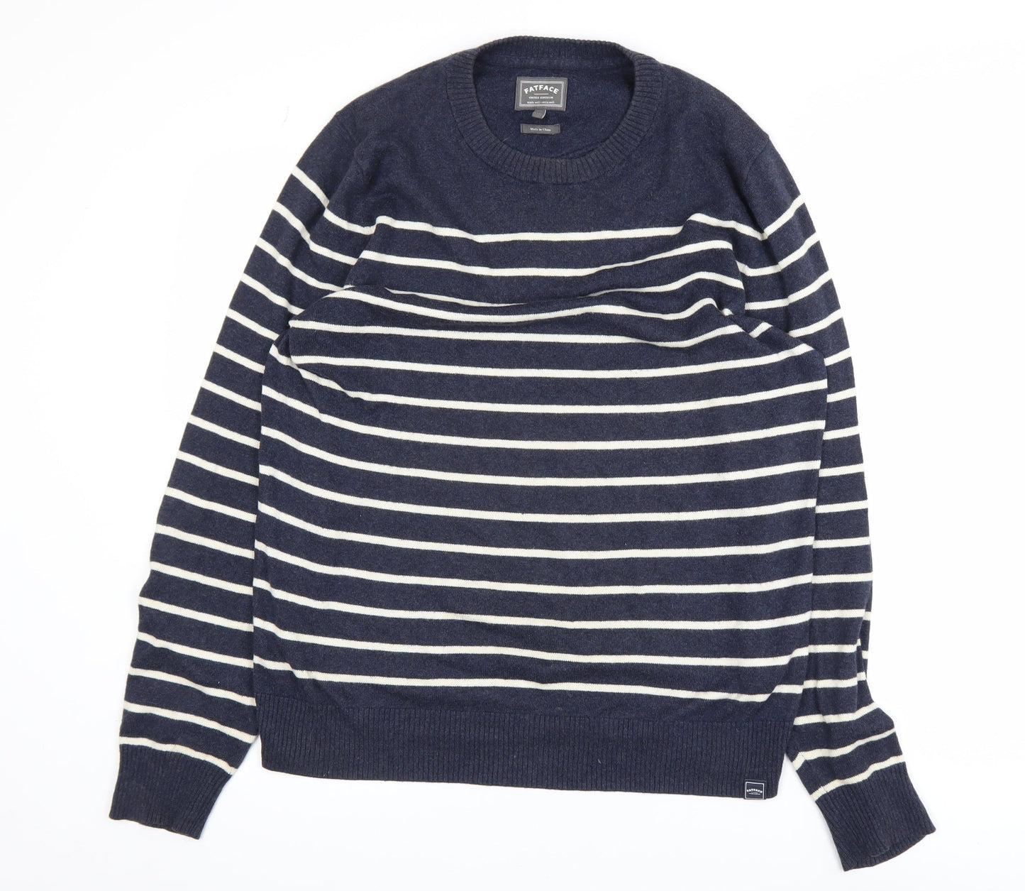Mens UK Size M FatFace Blue Pullover Jumper