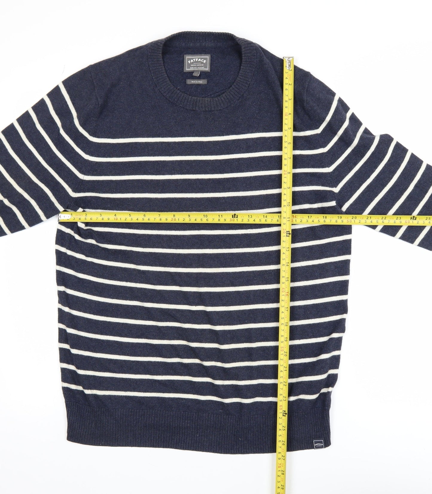 Mens UK Size M FatFace Blue Pullover Jumper