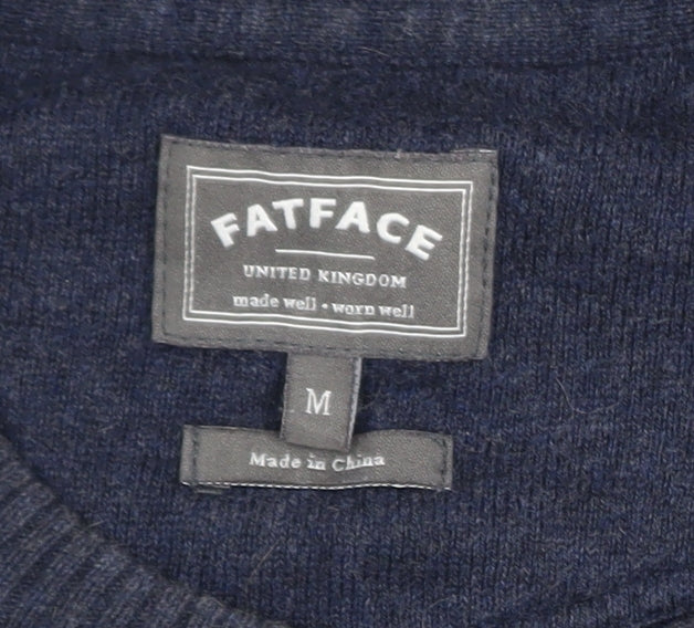 Mens UK Size M FatFace Blue Pullover Jumper