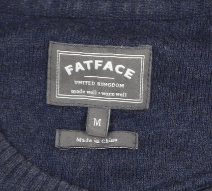 Mens UK Size M FatFace Blue Pullover Jumper