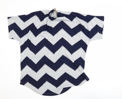Womens UK Size 16 Roman Blue Tunic Blouse