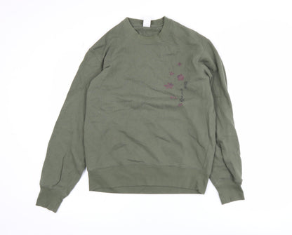 Mens UK Size S Uniqlo Green Pullover Sweatshirt