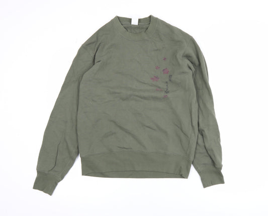 Mens UK Size S Uniqlo Green Pullover Sweatshirt
