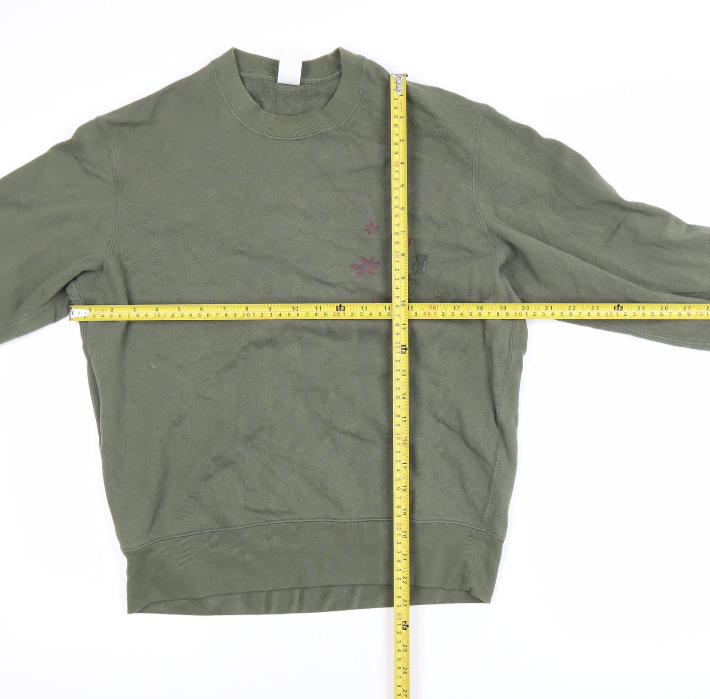 Mens UK Size S Uniqlo Green Pullover Sweatshirt