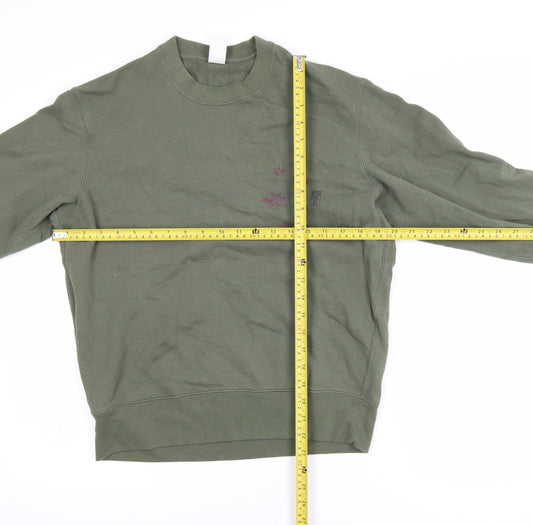 Mens UK Size S Uniqlo Green Pullover Sweatshirt