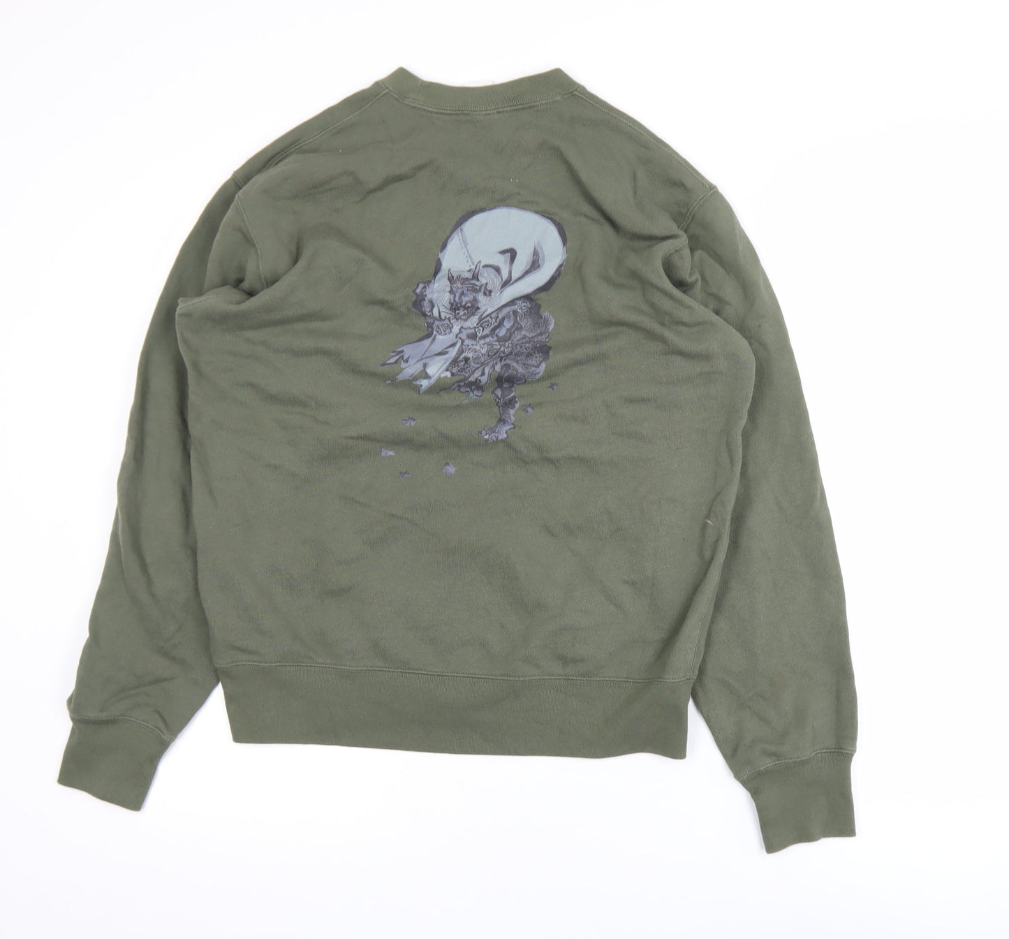 Mens UK Size S Uniqlo Green Pullover Sweatshirt