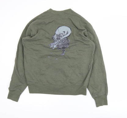 Mens UK Size S Uniqlo Green Pullover Sweatshirt