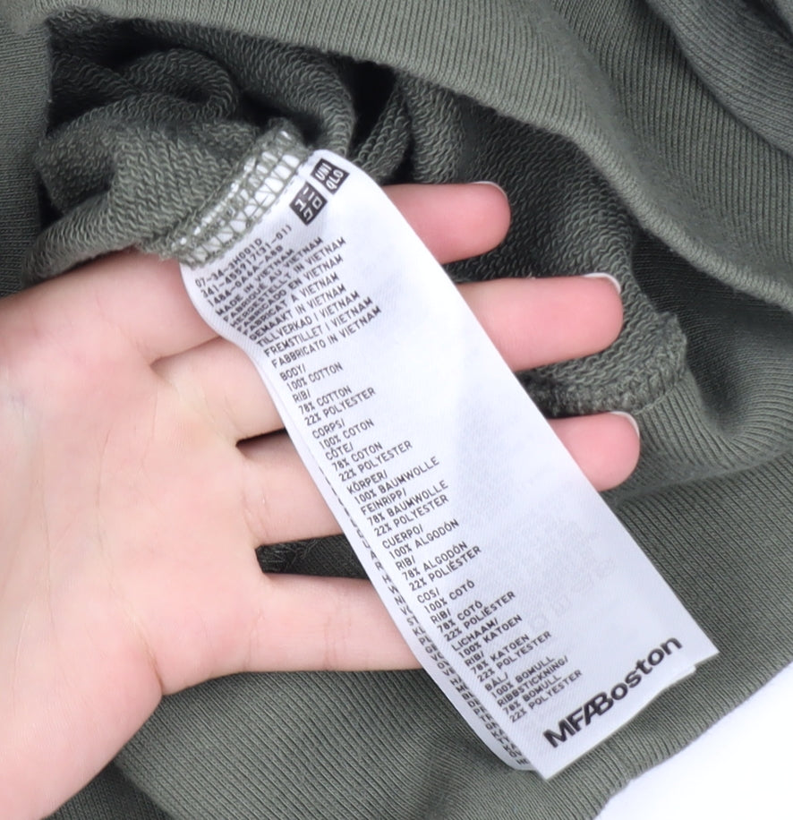 Mens UK Size S Uniqlo Green Pullover Sweatshirt