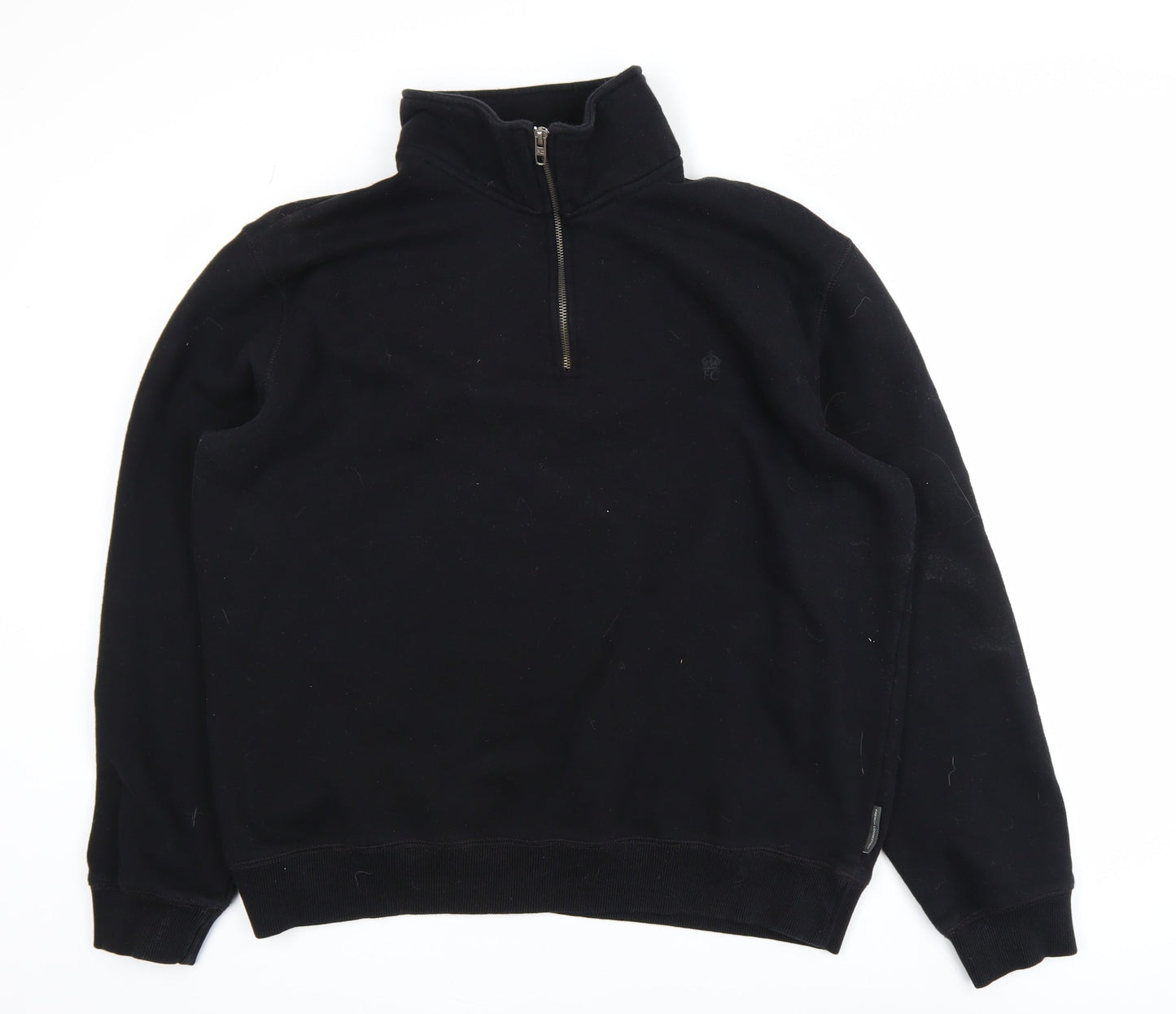Mens UK Size XL French Connection Black Pullover Sweatshirt