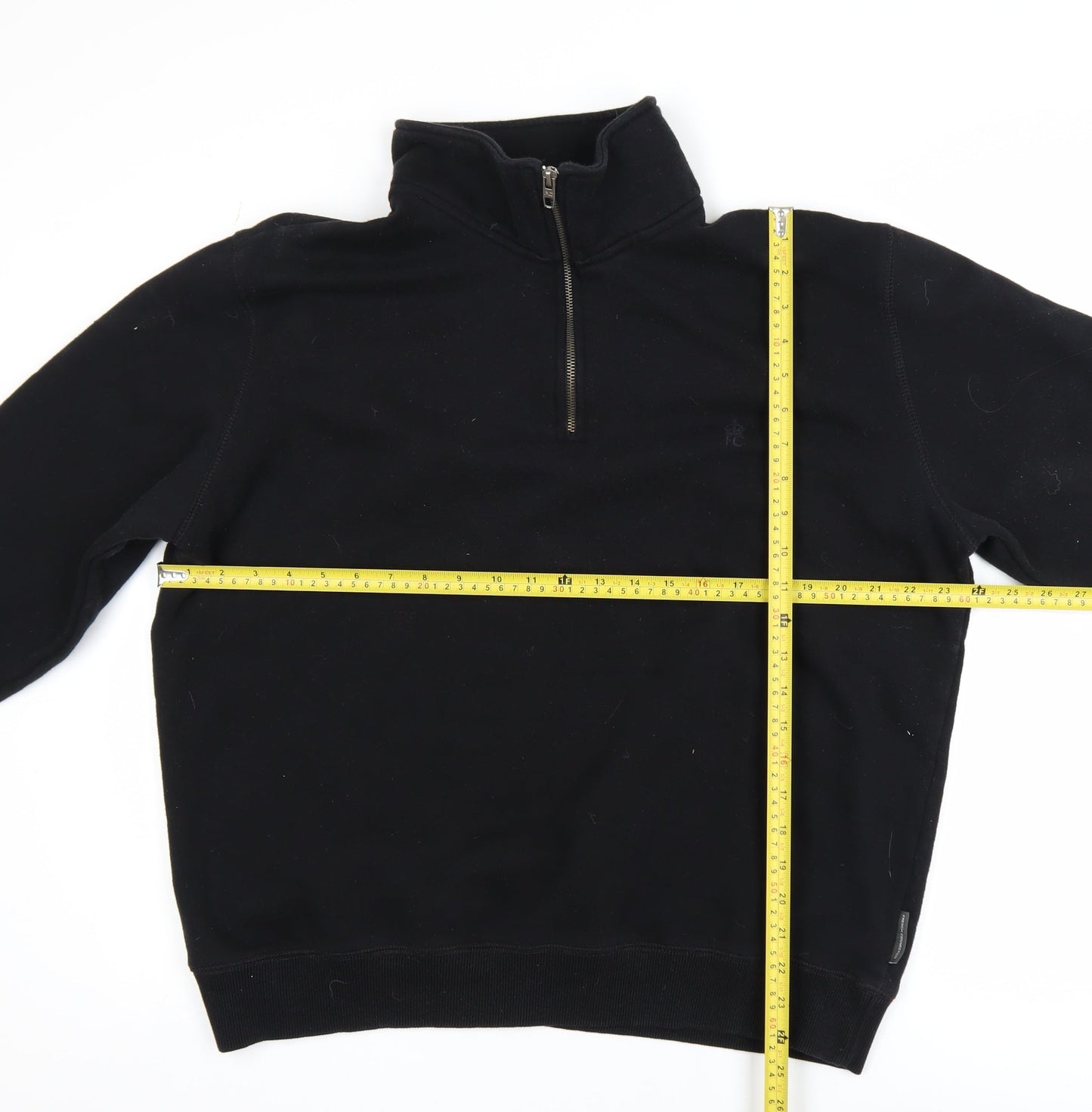Mens UK Size XL French Connection Black Pullover Sweatshirt