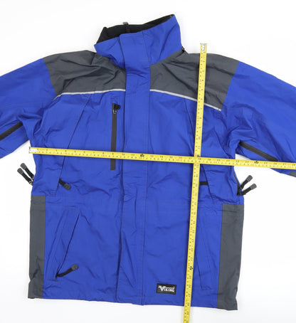 Mens UK Size M Viking Blue Rain Coat