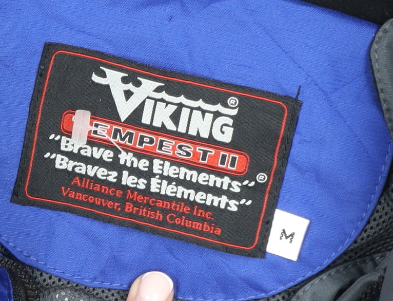 Mens UK Size M Viking Blue Rain Coat